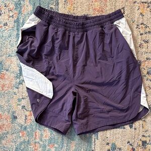 Peloton Men's Dark Blue and White Athletic Shorts